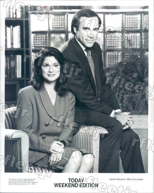 1993 NBC Today Show Weekend Edition Hosts Jackie Nespral Press Photo adw1039 - Historic Images
