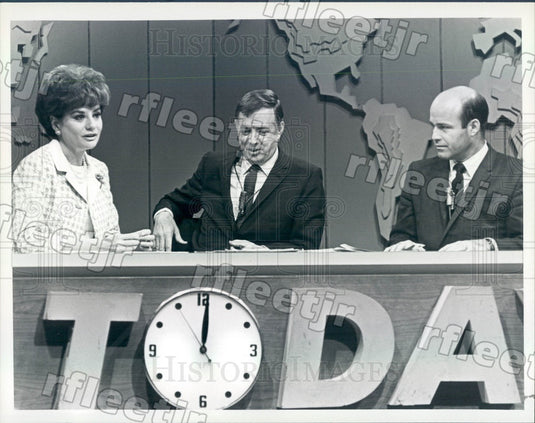 1986 NBC Today Show Hosts Barbara Walters, Hugh Downs, Joe Press Photo adw1063 - Historic Images