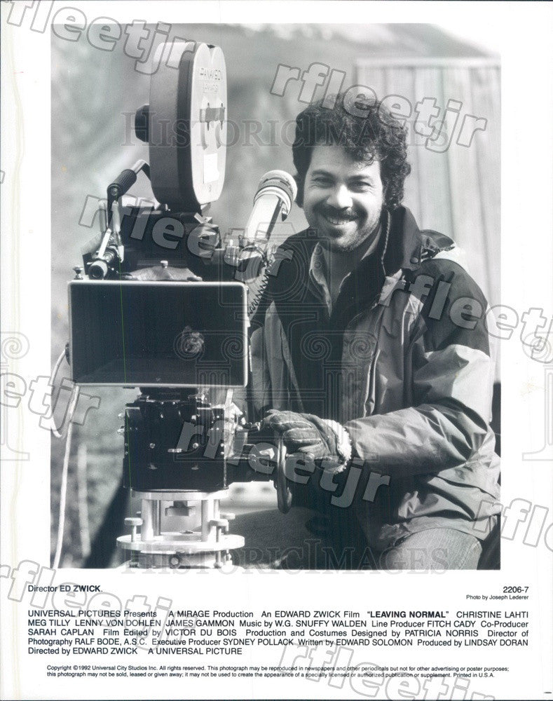 1992 Director Ed Zwick Filming Leaving Normal Press Photo adw1111 - Historic Images