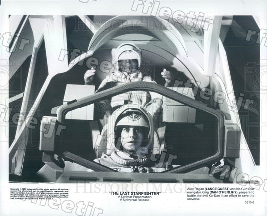 1984 Actors Lance Guest & Dan O'Herlihy in Film Press Photo adw1137 - Historic Images
