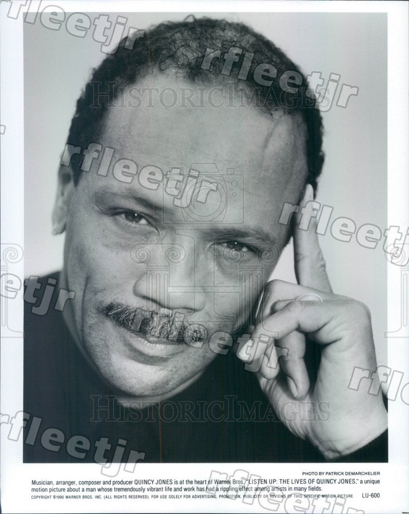 1990 Grammy Winning Musician Quincy Jones in Film Listen Up Press Photo adw1167 - Historic Images