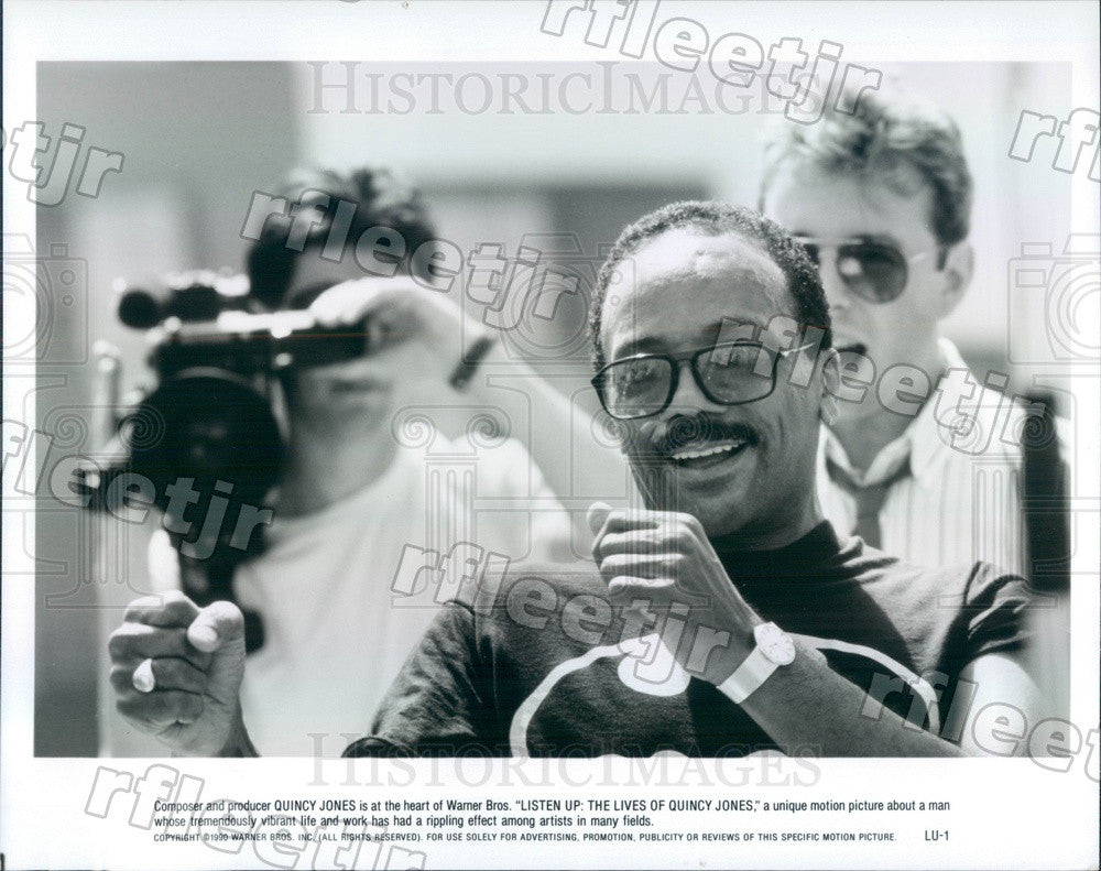 1990 Grammy Winning Musician Quincy Jones in Film Listen Up Press Photo adw1169 - Historic Images