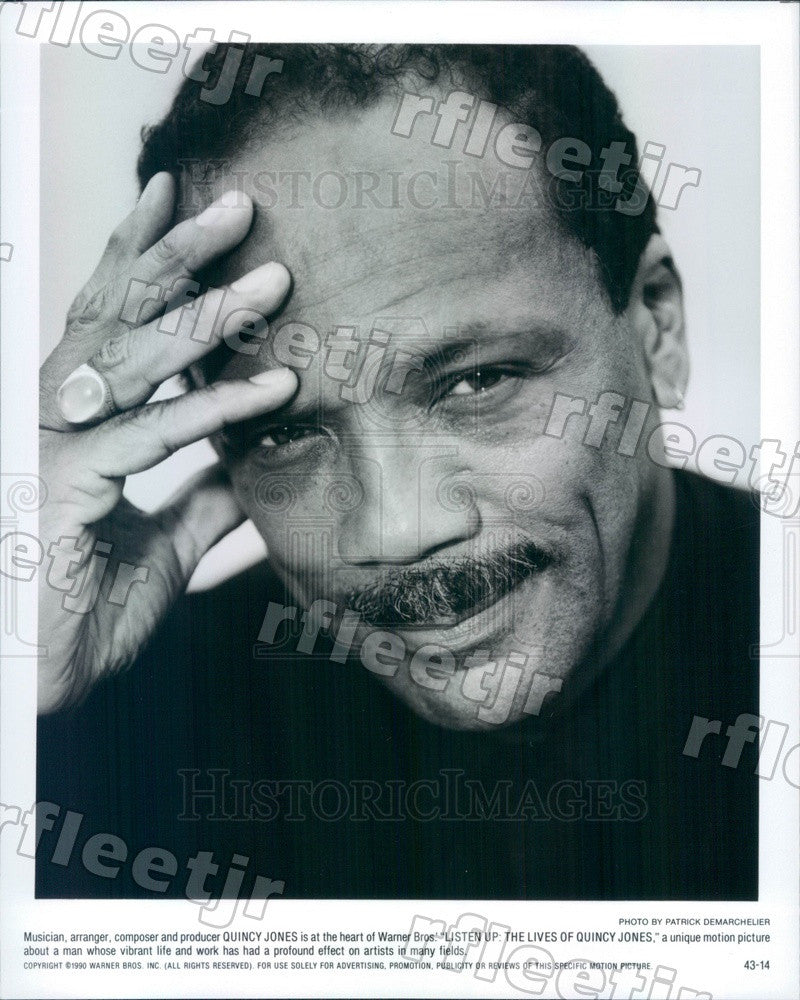1990 Grammy Winning Musician Quincy Jones in Film Listen Up Press Photo adw1175 - Historic Images