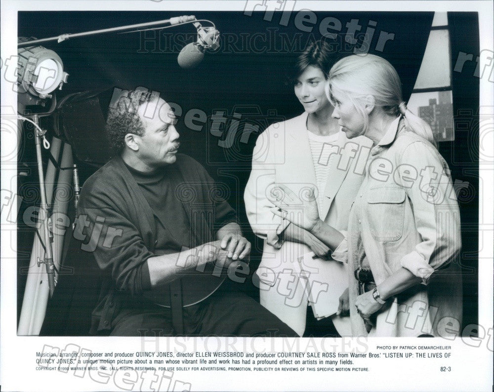 1990 Musician Quincy Jones, Director Ellen Weissbrod Press Photo adw1177 - Historic Images