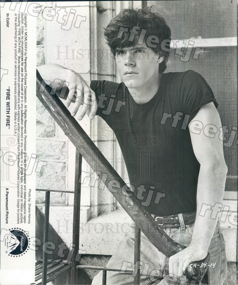1986 American Actor Craig Sheffer in Film Fire With Fire Press Photo adw127 - Historic Images