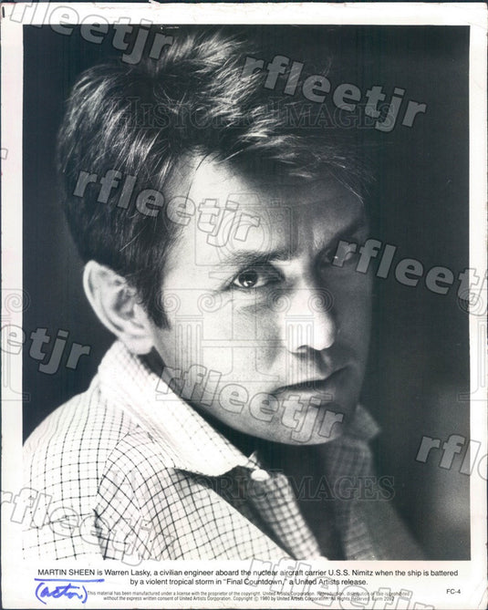 1980 Emmy Winning Actor Martin Sheen in Film Final Countdown Press Photo adw155 - Historic Images