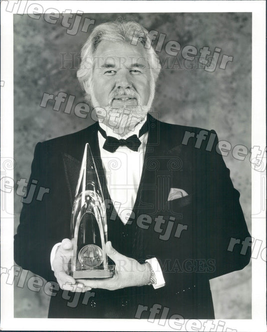 1989 Grammy Winning Country/Pop Singer, Actor Kenny Rogers Press Photo adw223 - Historic Images