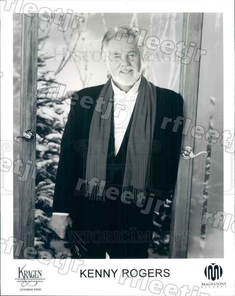 Undated Grammy Winning Country/Pop Singer, Actor Kenny Rogers Press Photo adw237 - Historic Images