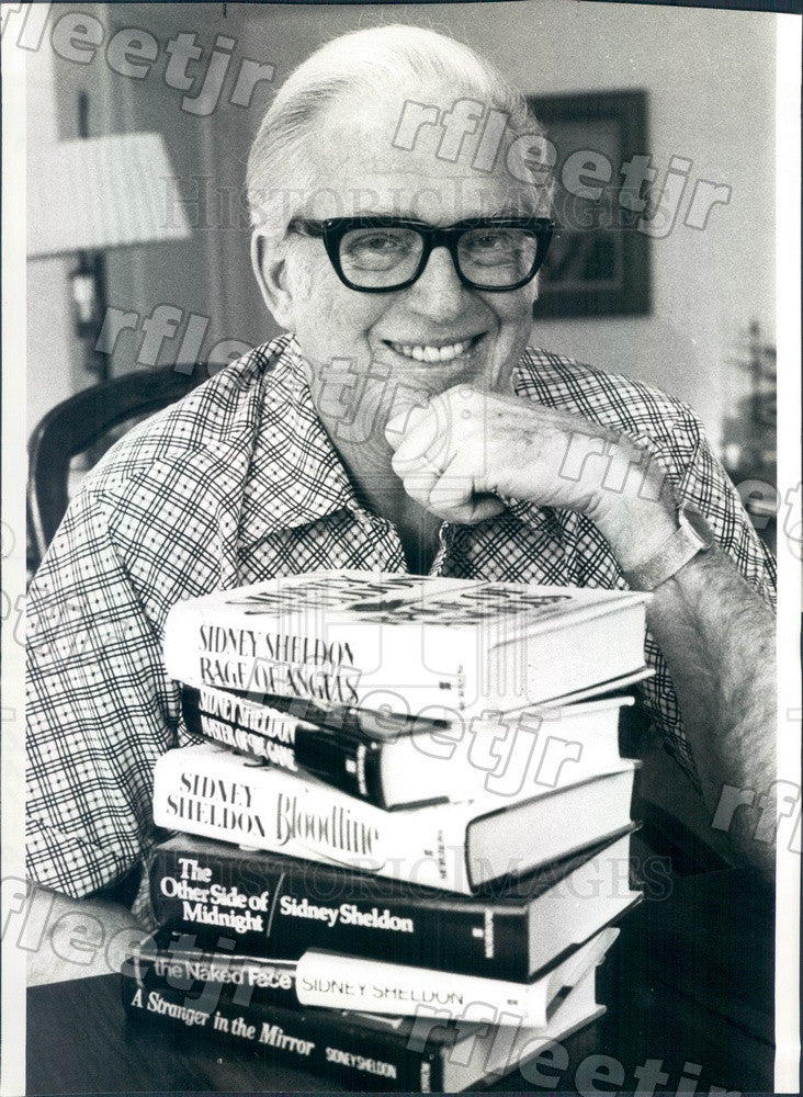 1982 Oscar Winning Best-Selling Novelist Sidney Sheldon Press Photo adw27 - Historic Images
