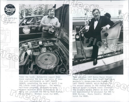 1983 Automotive Expert & TV Host Brad Sears on PBS Press Photo adw337 - Historic Images