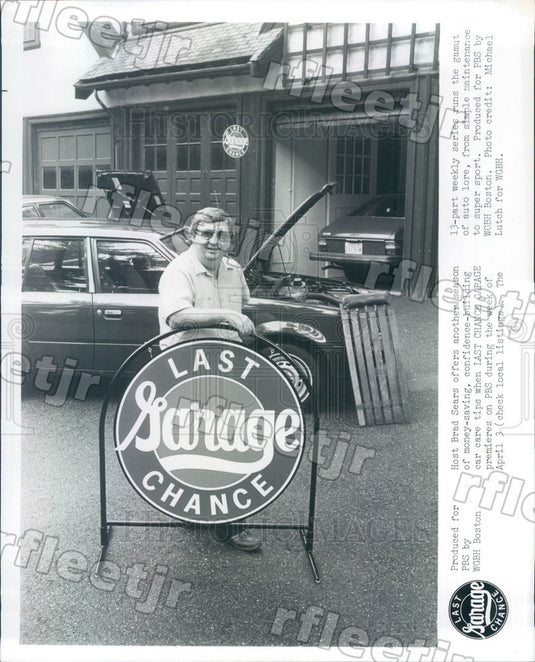 1983 Automotive Expert & TV Host Brad Sears on PBS Press Photo adw351 - Historic Images