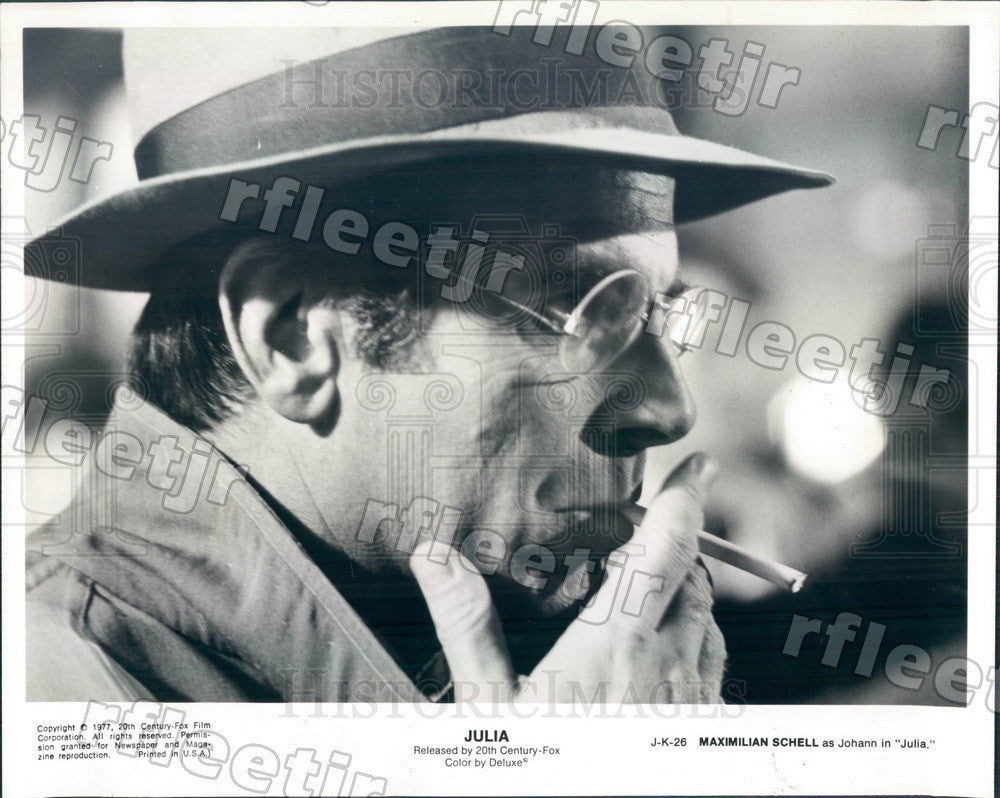 1977 Oscar Winning Actor Maximilian Schell in Film Julia Press Photo adw39 - Historic Images