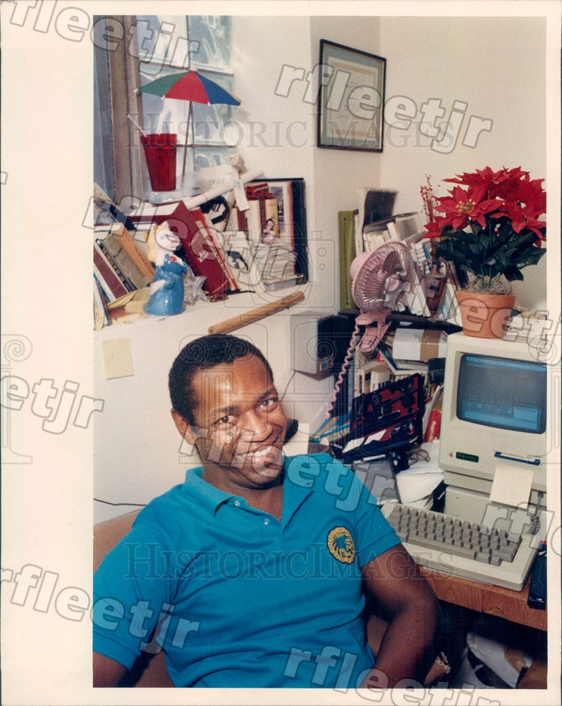 1987 Chicago, Illinois Comedian Aaron Freeman Press Photo adw3 - Historic Images