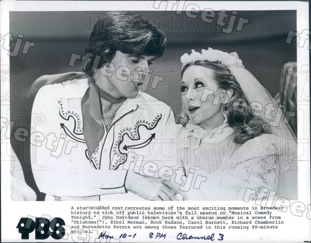 1979 Actor John Davidson in a Scene from Oklahoma! on PBS Press Photo adw437 - Historic Images