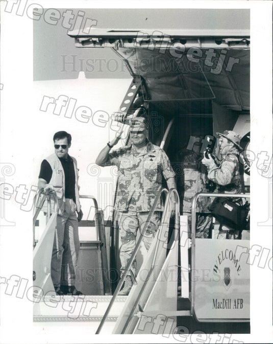 1991 US Army General Norman Schwarzkopf, US Central Command Press Photo adw499 - Historic Images