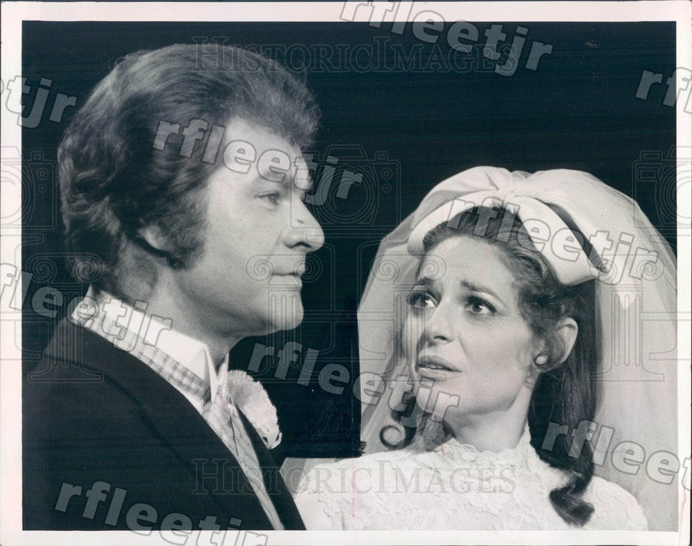 1970 Actors Dick Shawn &amp; Oscar Winner Anne Bancroft on TV Press Photo adw517 - Historic Images