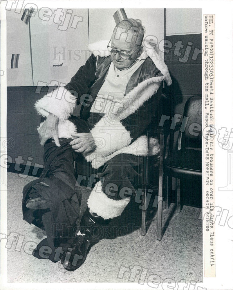 1983 New Port Richey, Florida Santa Claus David Shattuck Press Photo adw557 - Historic Images