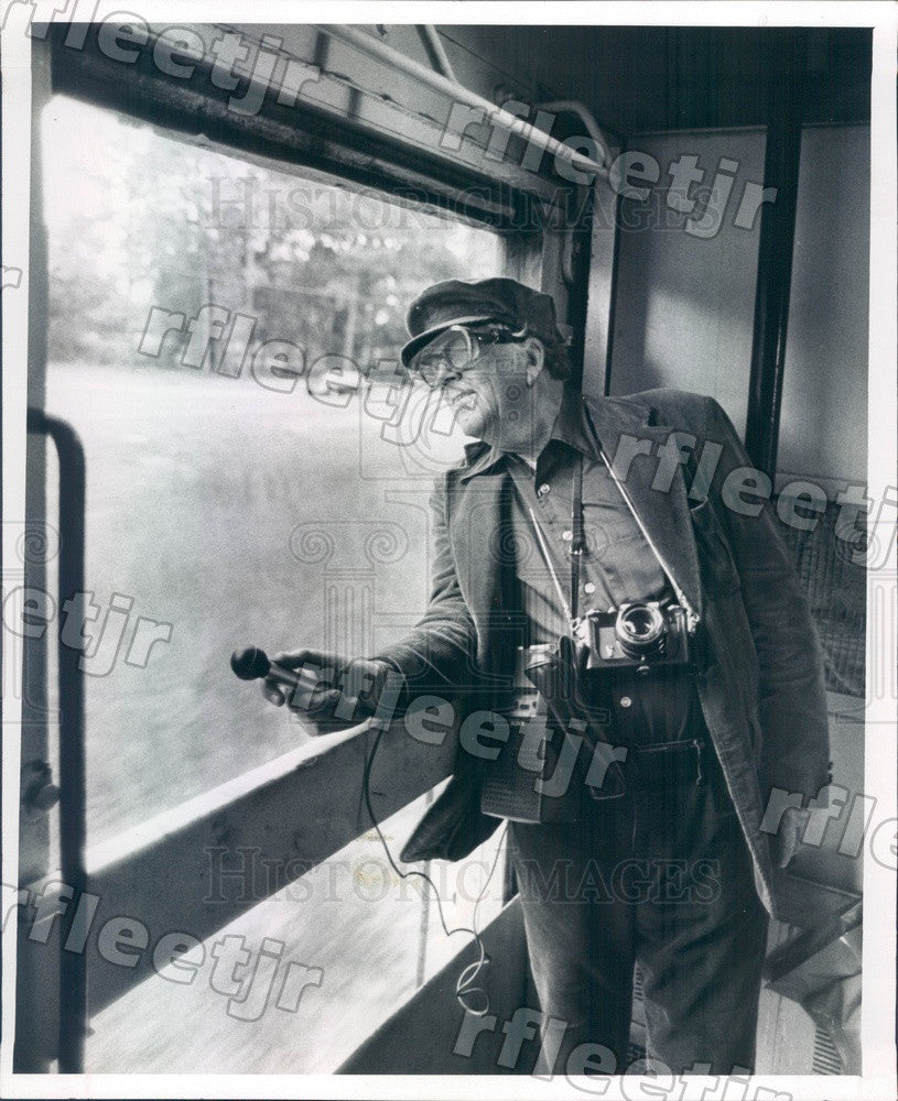 1981 Charles Sheldon Aboard Safety Express Train in Florida Press Photo adw55 - Historic Images