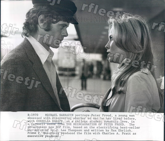 1975 Actors Michael Sarrazin & Cornelia Sharpe in Film Press Photo adw565 - Historic Images