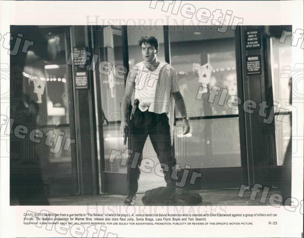 1990 Actor Charlie Sheen in Film The Rookie Press Photo adw603 - Historic Images