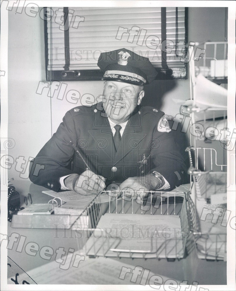 1961 Chicago, IL Police Asst Deputy Supt Albert Anderson Press Photo adw615 - Historic Images
