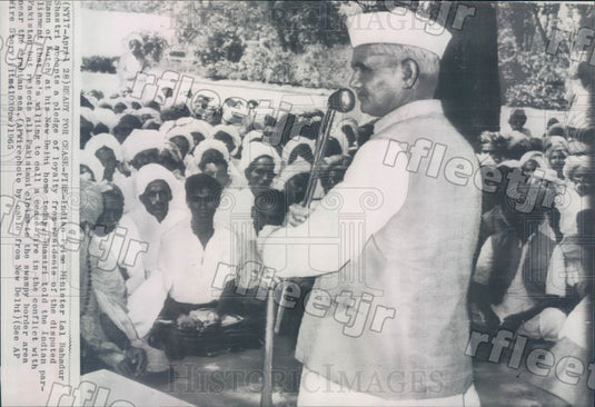 1965 India Prime Minister Lal Bahadur Shastri Press Photo adw705 - Historic Images