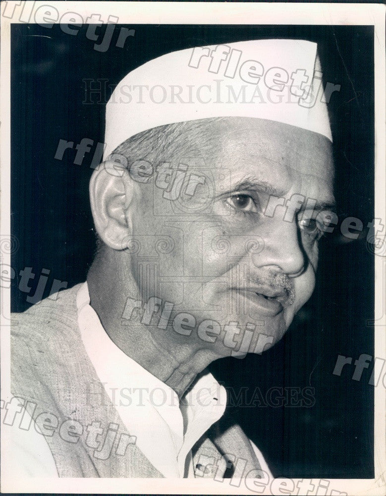 1964 India Prime Minister Lal Bahadur Shastri Press Photo adw717 - Historic Images