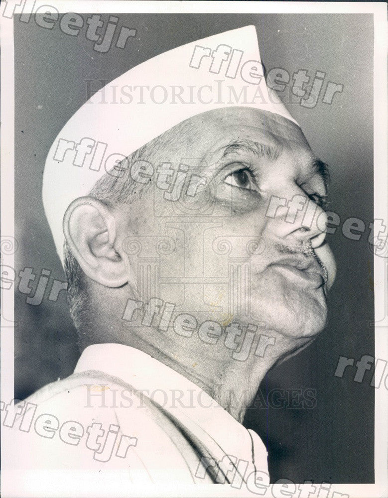 1966 India Prime Minister Lal Bahadur Shastri Press Photo adw719 - Historic Images