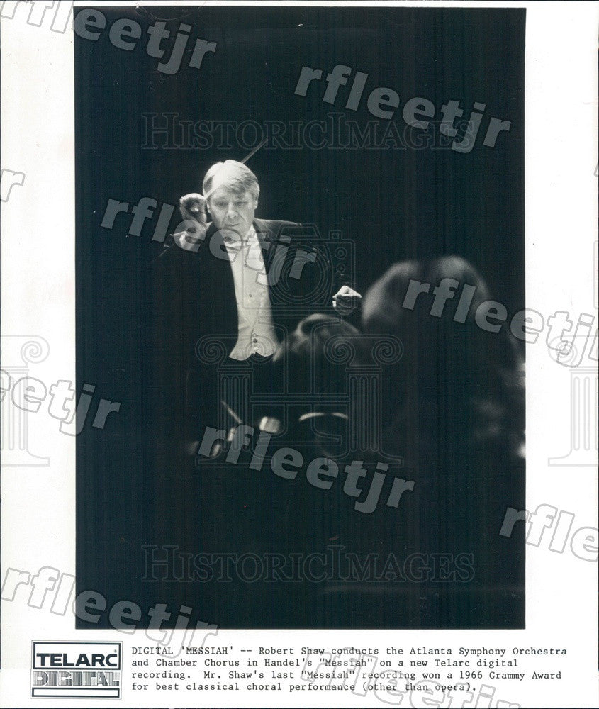 1986 Atlanta Symphony Orchestra Conductor Robert Shaw, Grammy Press Photo adw781 - Historic Images