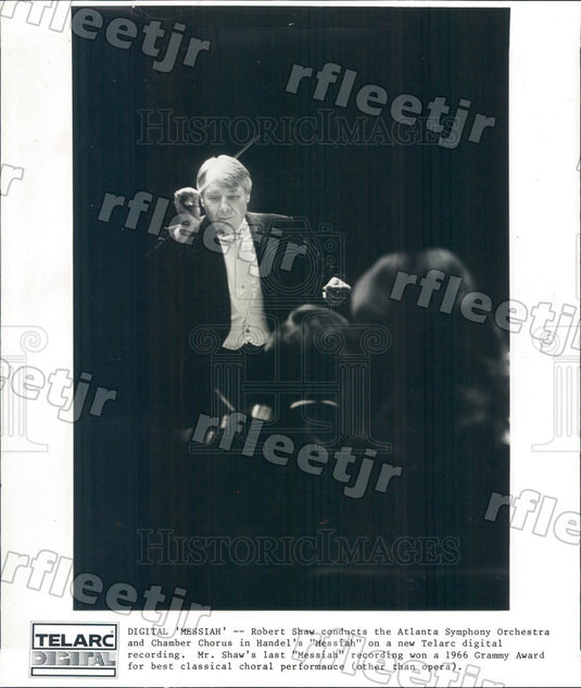1986 Atlanta Symphony Orchestra Conductor Robert Shaw, Grammy Press Photo adw781 - Historic Images