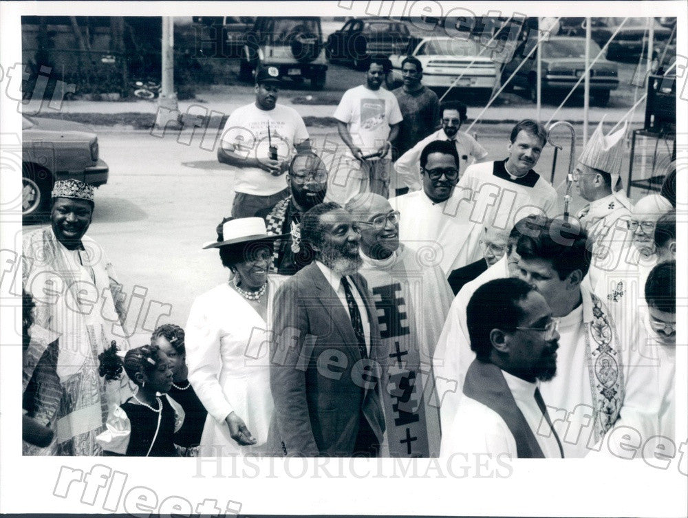 1991 Chicago, IL Rev George Clements of Holy Angels Church Press Photo adw833 - Historic Images