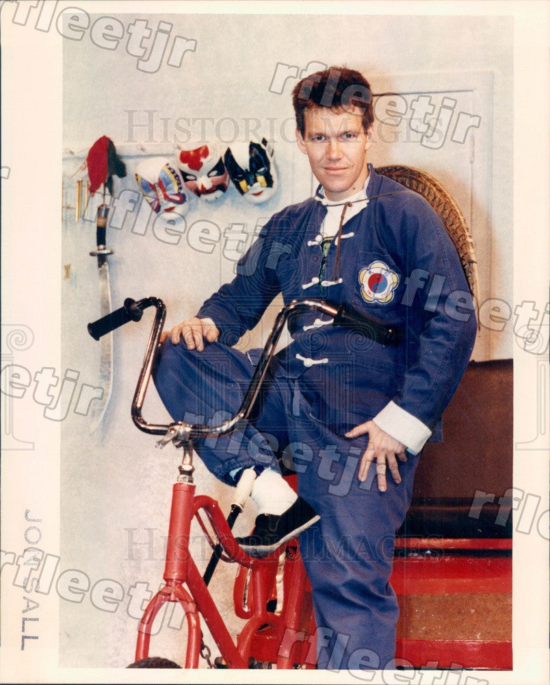 1991 Chicago, IL Actor, Pedicab Driver, Mystic Kevin Burrows Press Photo adw899 - Historic Images