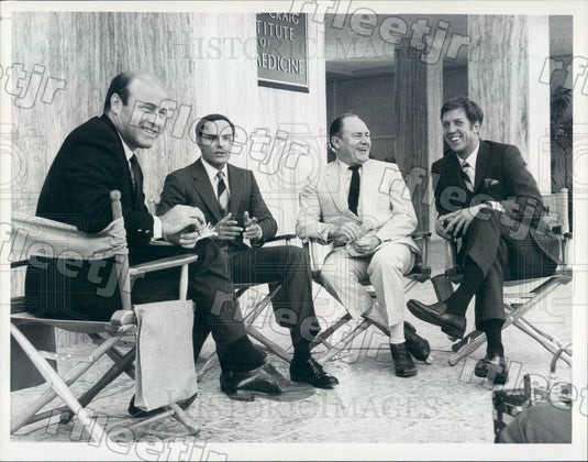 1986 NBC Today Show Host Joe Garagiola, Actors John Saxon Press Photo adw997 - Historic Images