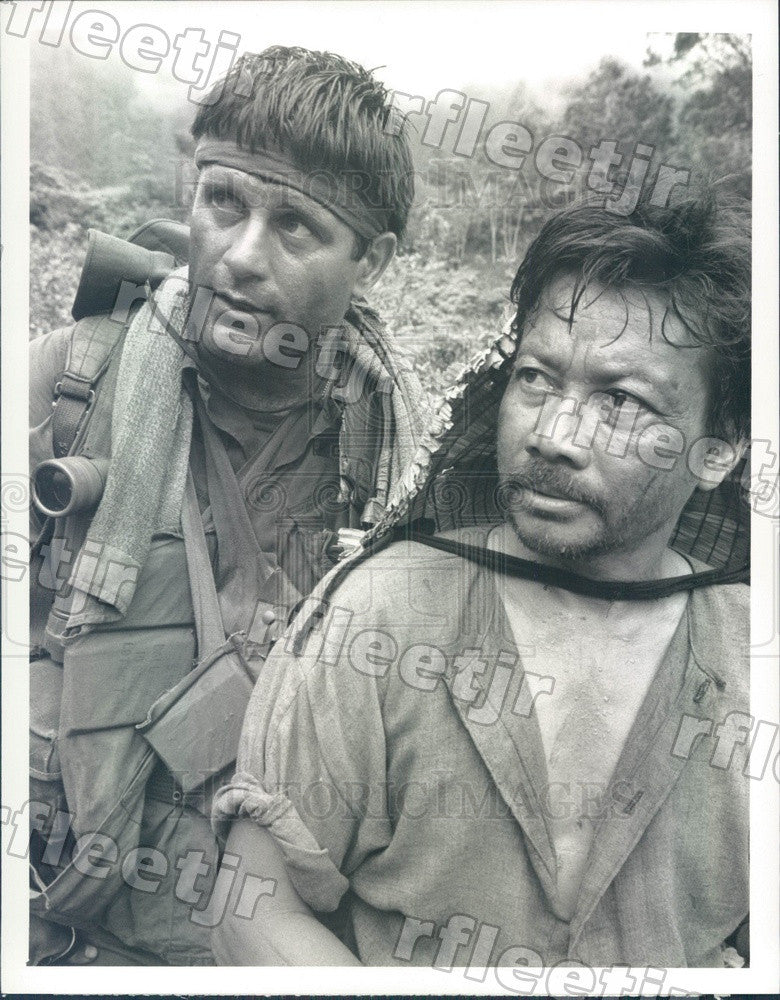 1987 Actors Terence Knox, April Tran on TV Show Tour of Duty Press Photo adx1029 - Historic Images