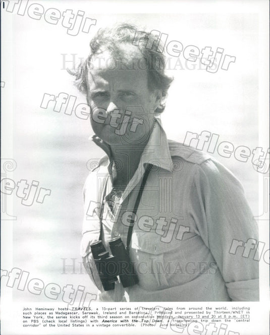 Undated James Heminway, Host of PBS Show Travels Press Photo adx1049 - Historic Images