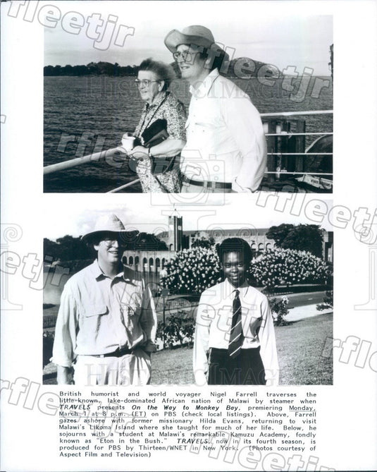 Undated British Humorist & World Voyager Nigel Farrell Press Photo adx1051 - Historic Images