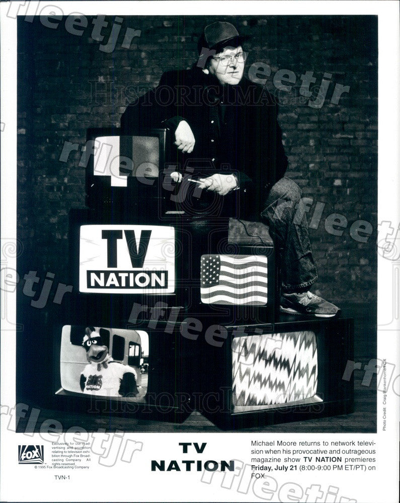 1995 Oscar Winning Documentary Filmmaker Michael Moore Press Photo adx1063 - Historic Images