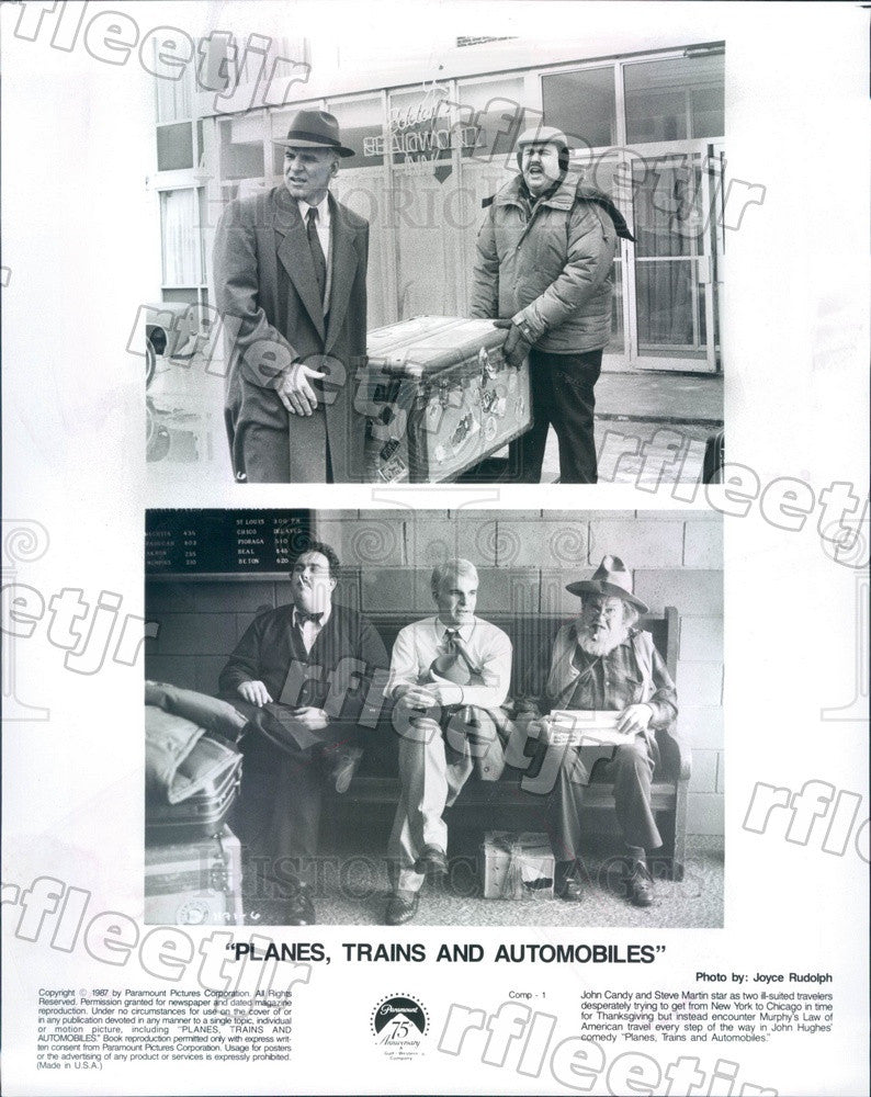 1987 Emmy Winning Actor Steve Martin &amp; John Candy in Film Press Photo adx1079 - Historic Images