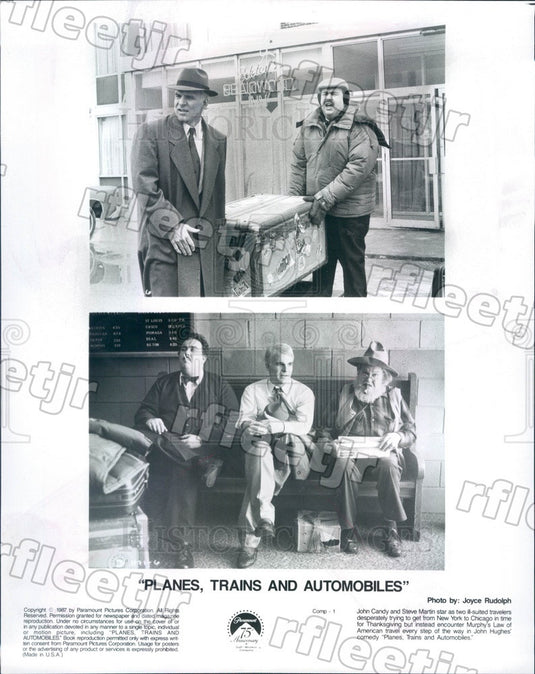 1987 Emmy Winning Actor Steve Martin & John Candy in Film Press Photo adx1079 - Historic Images