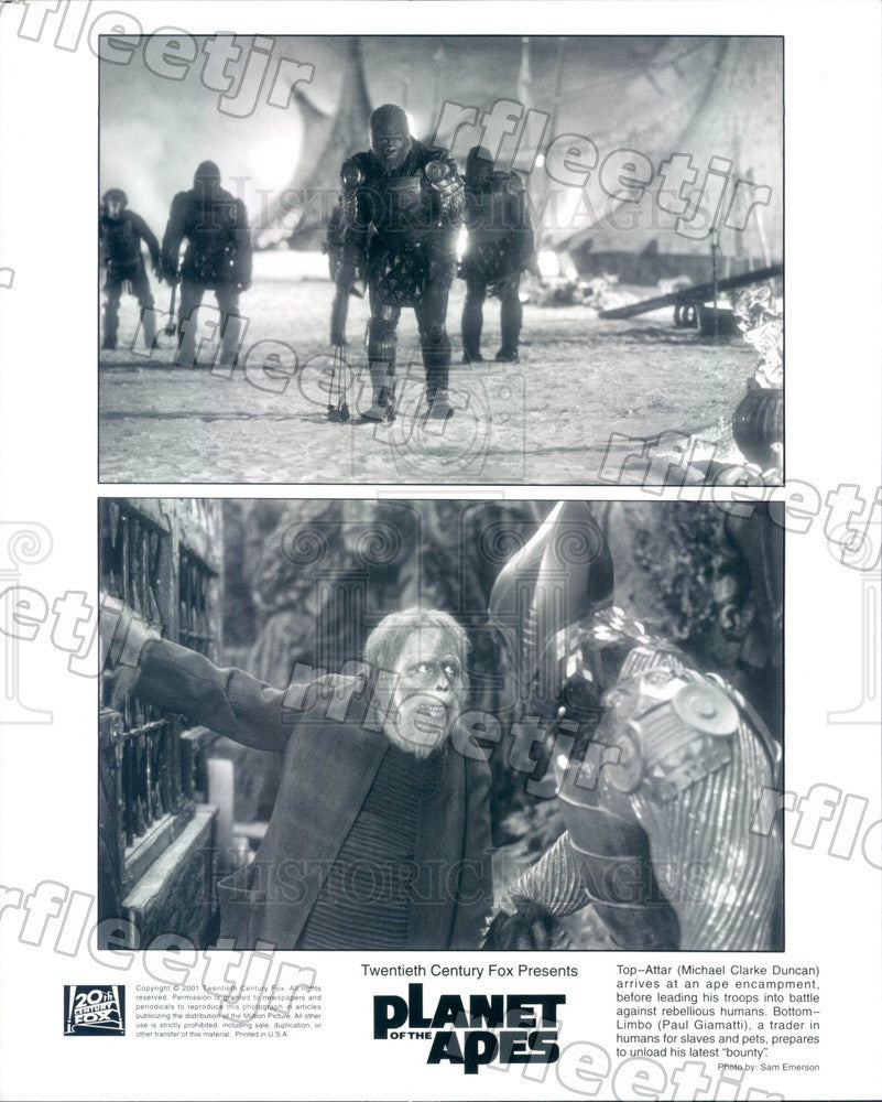 2001 Actors Michael Clarke Duncan, Emmy Winner Paul Giamatti Press Photo adx1085 - Historic Images