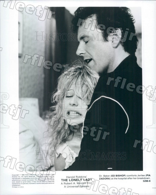 1982 Actors Ed Bishop & Pia Zadora in Film The Lonely Lady Press Photo adx1089 - Historic Images
