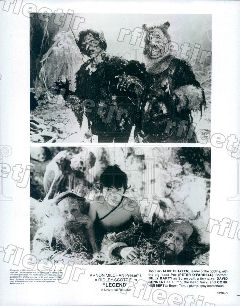 1985 Actors Alice Playten, Peter O&#39;Farrell, Billy Barty Press Photo adx1125 - Historic Images