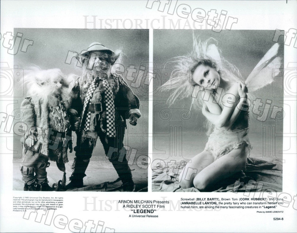 1985 Actors Billy Barty, Cork Hubbert, Annabelle Lanyon Press Photo adx1131 - Historic Images