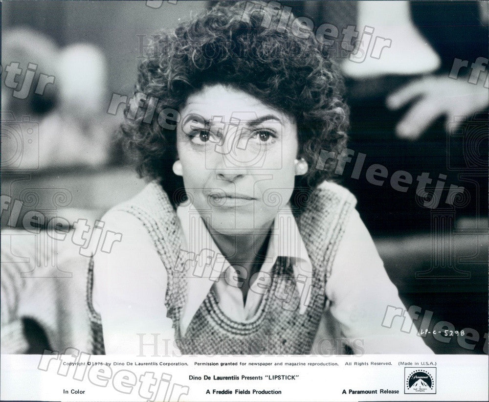 1976 Oscar Winning Actress Anne Bancroft in Film Lipstick Press Photo adx1149 - Historic Images