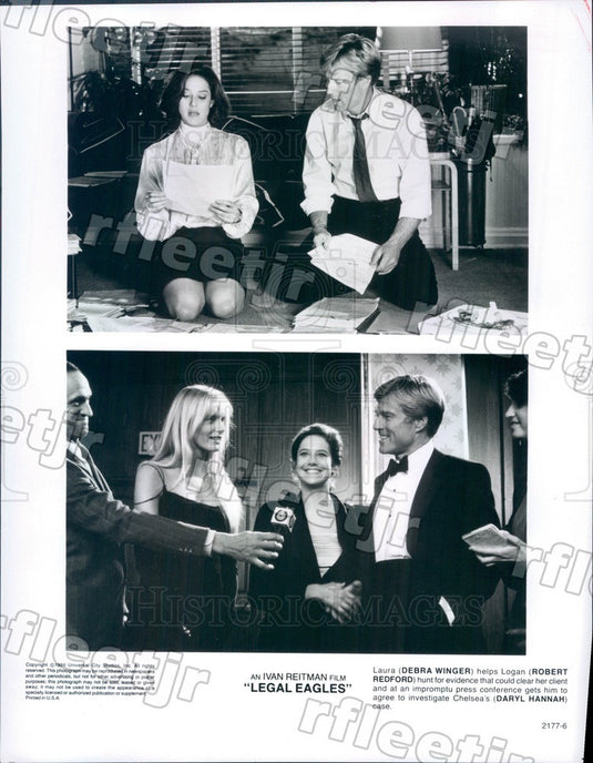 1986 Oscar Winning Actor Robert Redford, Debra Winger Press Photo adx1157 - Historic Images