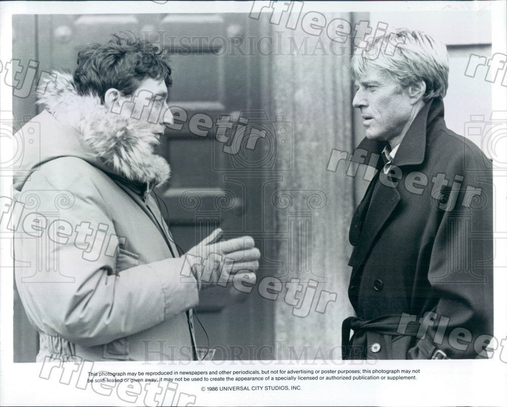 1986 Actor Robert Redford, Director Ivan Reitman Press Photo adx1161 - Historic Images