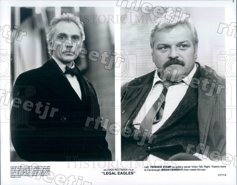 1986 Actors Terence Stamp &amp; Brian Dennehy in Legal Eagles Press Photo adx1163 - Historic Images