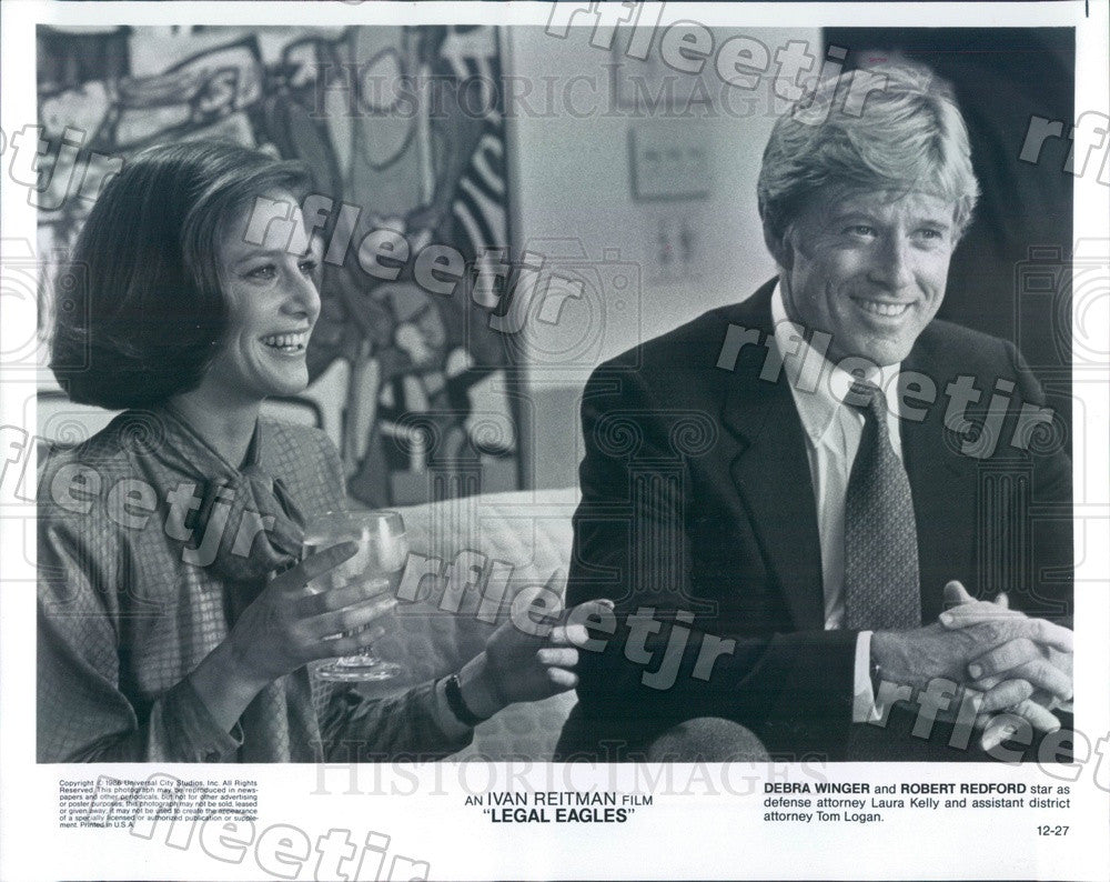 1986 Oscar Winning Actor Robert Redford, Debra Winger Press Photo adx1167 - Historic Images