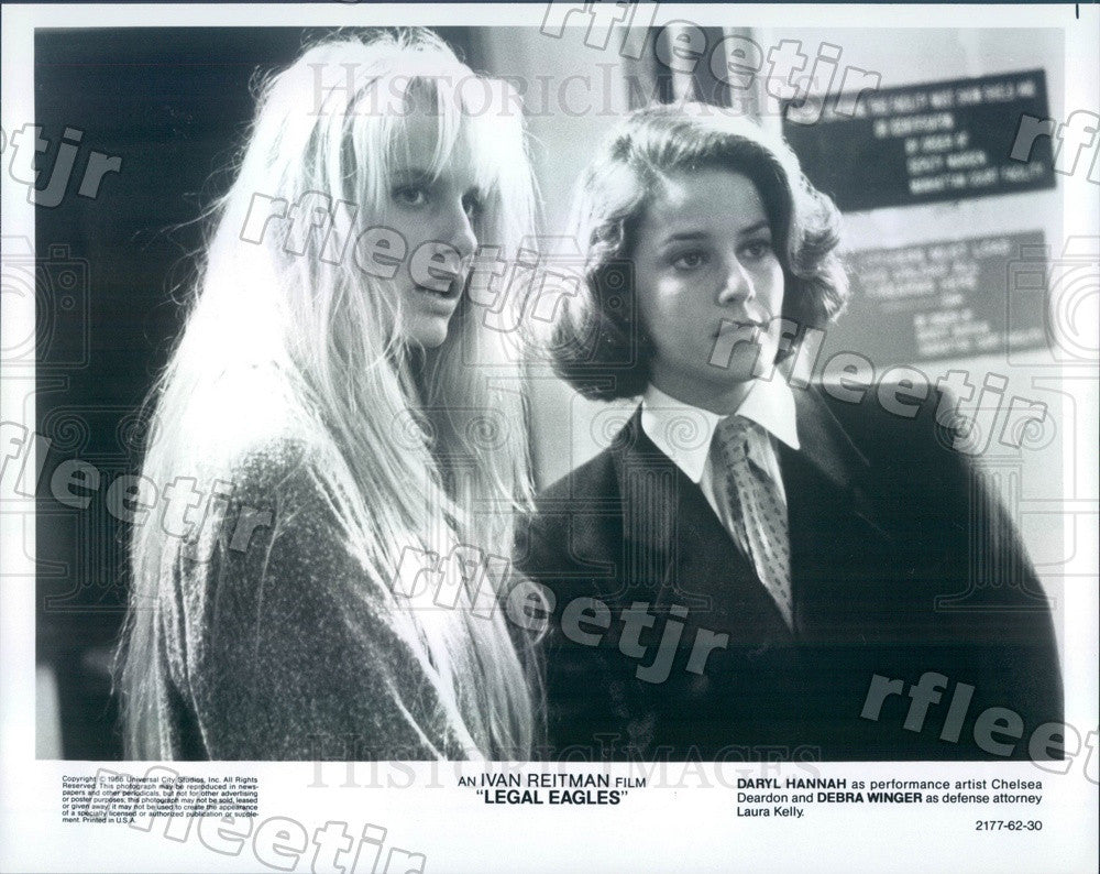 1986 Actors Debra Winger &amp; Daryl Hannah in Film Legal Eagles Press Photo adx1169 - Historic Images