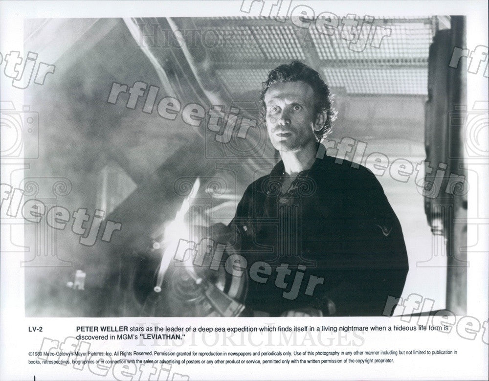 1989 American Actor Peter Weller in Film Leviathan Press Photo adx117 - Historic Images